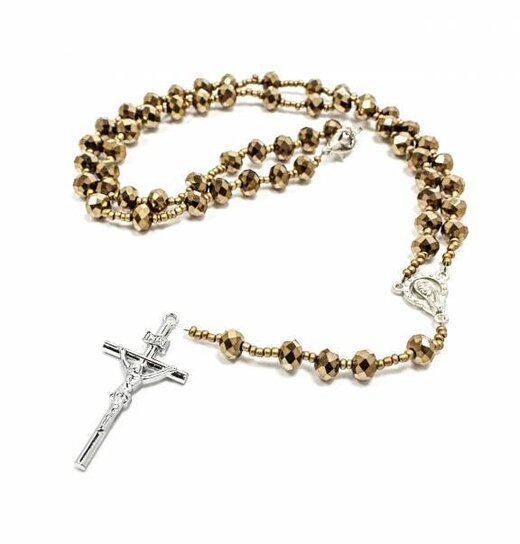Rosary Glass Gold