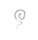 Rosary Blue With Silver Round Beads