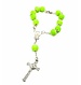 Rosary Bracelet / Key Bead Big Fluorescent Green