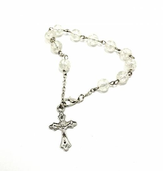 Rosary Bracelet / Clear Key Plastics