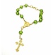 Rosary Bracelet / Clear Key Green