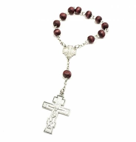 Rosary Bracelet / Bordeaux Key In Box