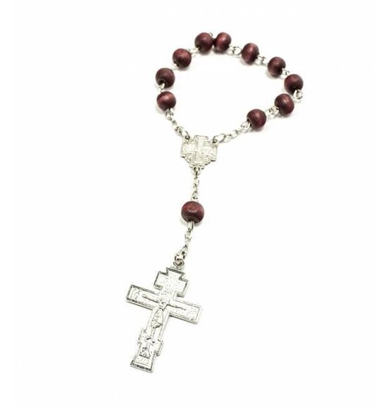Rosary Bracelet / Bordeaux Key In Box
