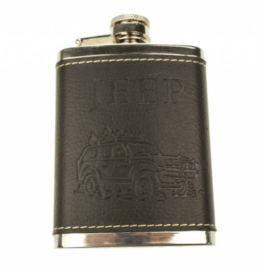 Hip Flask Jeep Leder Aluminium