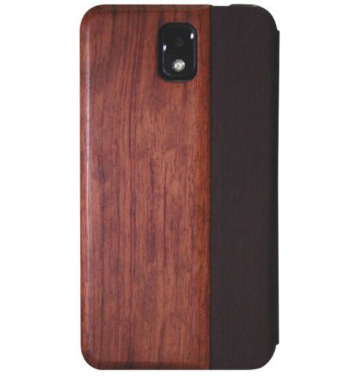 Holz-Leder-Schlag-Abdeckung Samsung Galaxy Note 3