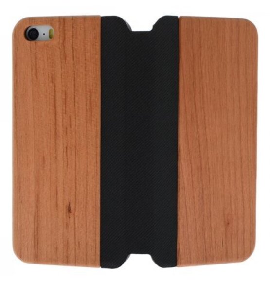 Wood Leather Flip Cover IPhone 5 / 5S