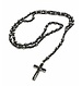 Rosary Black / Anthracite Round Metal Beads