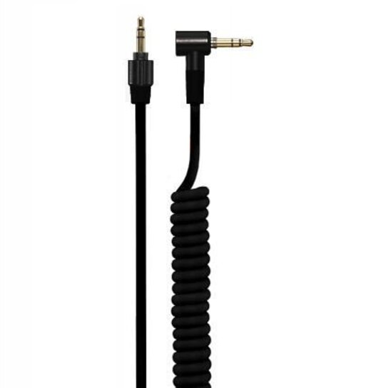 4.2Mm Coiled Cable With 3.5Mm Twist Lock Plug Black