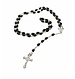 Rosary Silver / Anthracite Oval Beads Metal