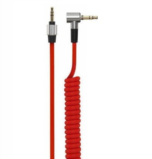 4.2Mm Coiled Cable With 3.5Mm Twist Lock Plug Red