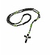Several Beads Rosary Anthracite / Green