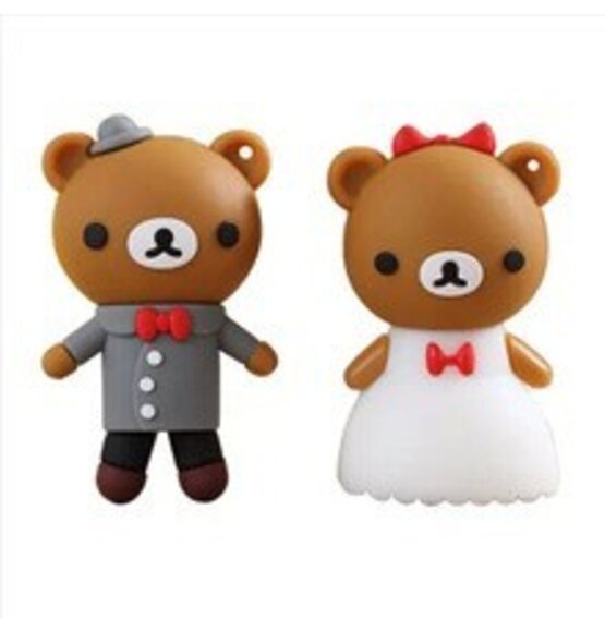 Newlyweds Couple Bear 2X 8GB USB Stick