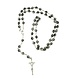 Rosary With Silver Roses On Beads