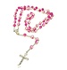 Rosary Pink / White Glass