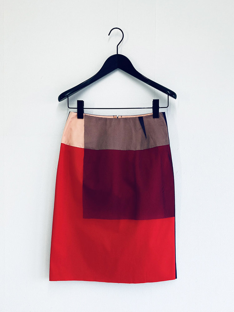 Hacked by__ Colour block skirt
