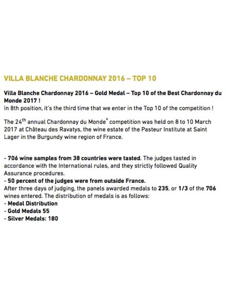 Villa Blanche Villa Blanche Chardonnay 2021