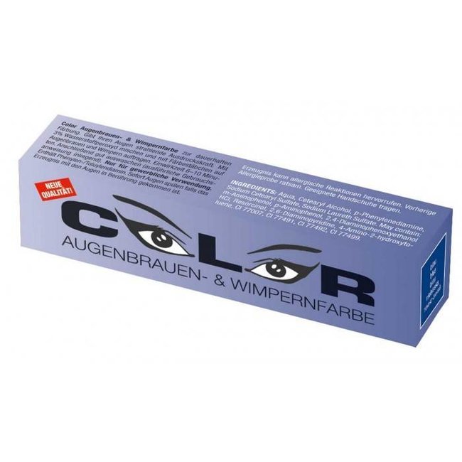 Couleur des cils et des sourcils bleu