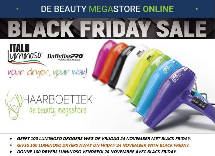 We geven 100 LUMINOSO DROGERS weg op Vrijdag 24 November met BLACK FRIDAY.