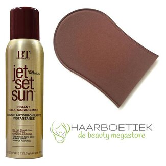 JET SET SUN Instant Bronzer Self Tanning Mist + Glove