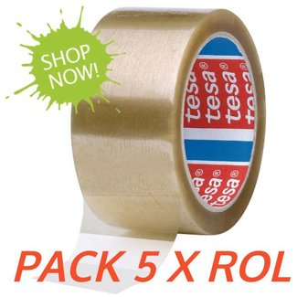 RAJAPACK 6 x Tesa PP-tape 50mm wide / 66 meters