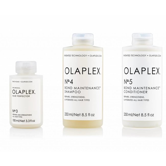 Olaplex Tripple Pack No.3 + No. 4 + n ° 5 traitements / shampooing / revitalisant