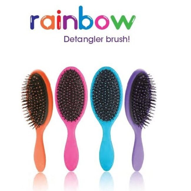 RAINBOW Orange detangling brush