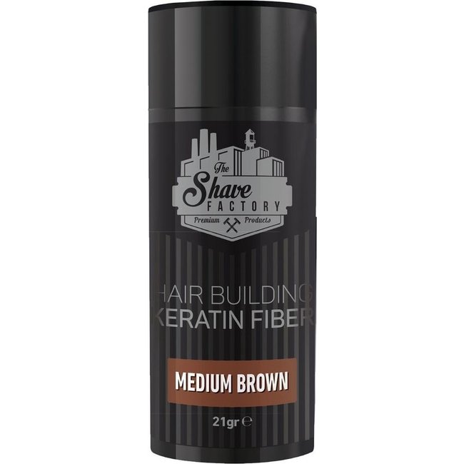 The Shave Factory Hair Building Fibers - 21gr - Medium Brown