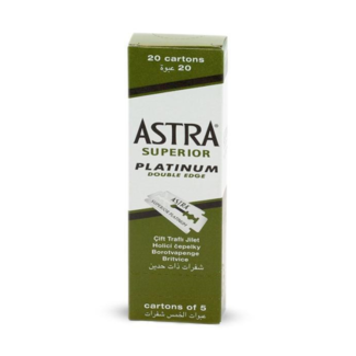 ASTRA Superior Platinum Double Edge Razor Blade, 20 X 5