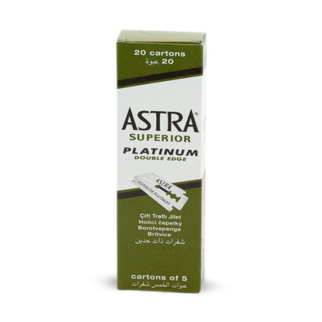 ASTRA Superior Platinum Double Edge Razor Blade, 20 X 5