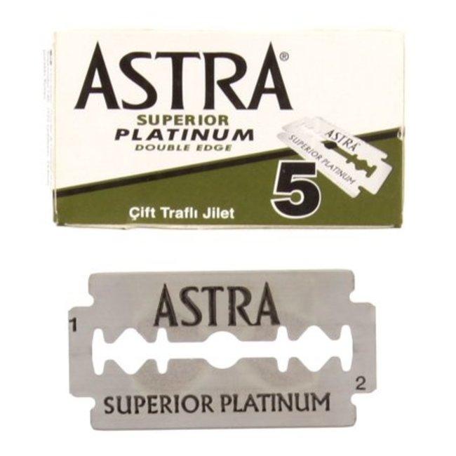 ASTRA Superior Platinum Double Edge Razor Blade, 1 X 5 Pieces