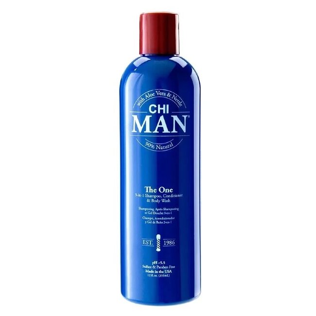 CHI MAN The One 3 in 1 Shampoo, Conditioner & Body Wash, 739ml