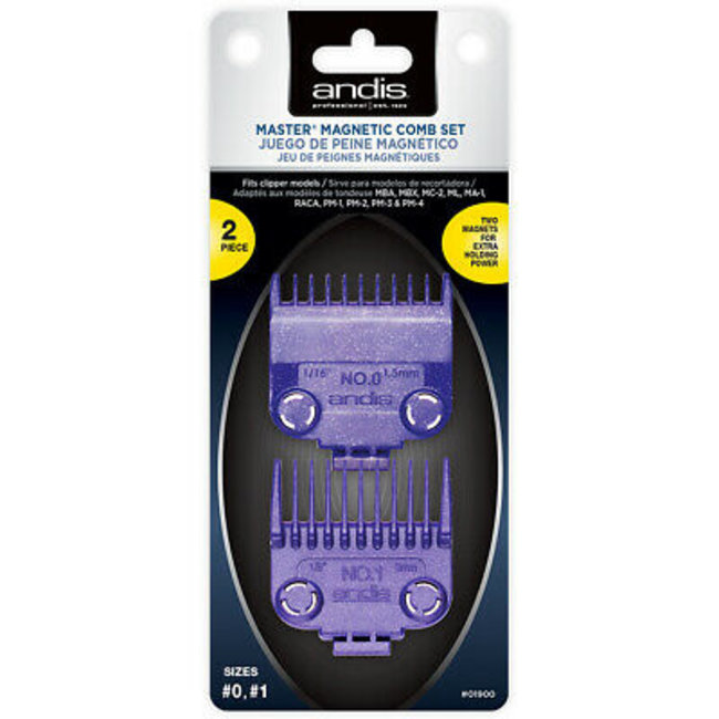 ANDIS  Master Magnetic Comb Set #0, #1
