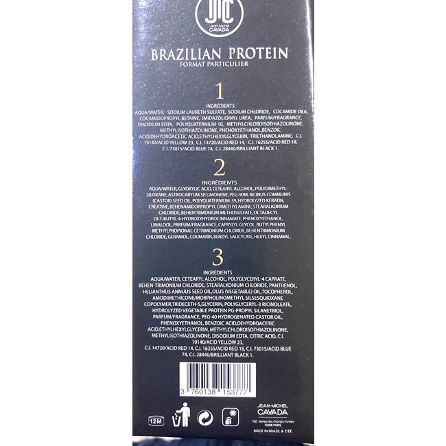 Jean Michel Cavada Brazillian Protein 3 x 150ml - 0% Formol