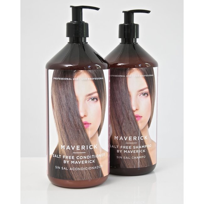 MAVERICK SET - 2 x 250ml Keratin Salt Free Shampoo / Conditioner