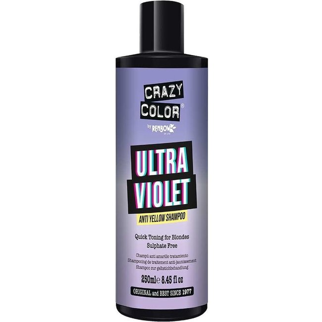 CRAZY COLOR Shampooing Ultraviolet Anti Jaune 250 ml