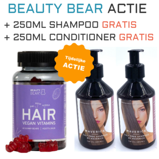 BEAUTY BEAR 1 x Hair Vitamines, 60 Gummies - Set 1 x  Shampoo 1 x  Conditioner