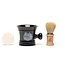 The Shave Factory Shave Set Black Porcelain Shaving Bowl, Shaving Brush and Shaving Soap