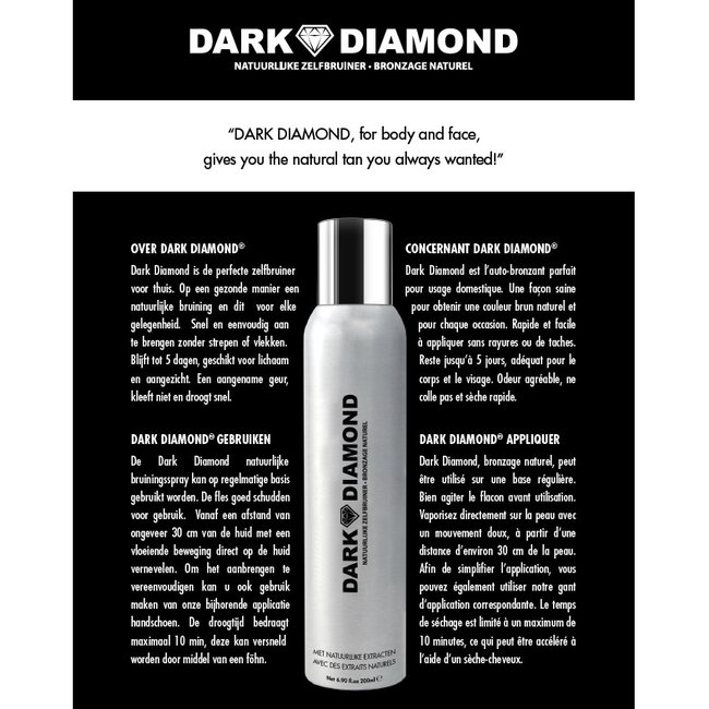 DARK DIAMOND Spraytan Bronzeur Naturel, 200 ml