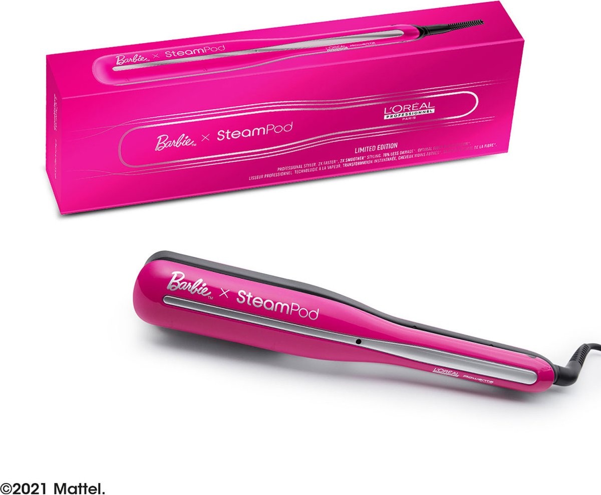 spanning converteerbaar Welsprekend Steampod 3.0 - Barbie Limited Edition 2021 - Stijltang te koop bij -  Haarboetiek.be