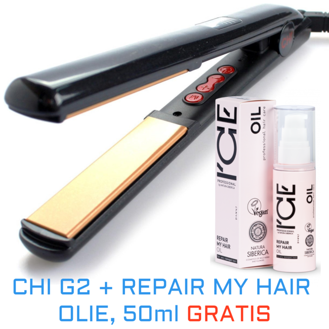 CHI G2 Ceramic hair straightener + REPAIR MY HAIR Oil, 50ml