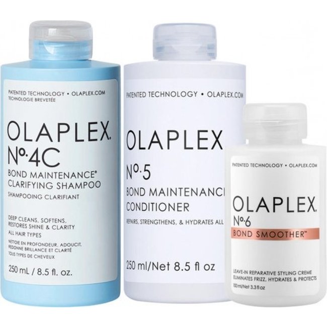 Olaplex Trio Repair Set No.4C Shampoo + No.5 Conditioner + No.6 Leave In Conditioner