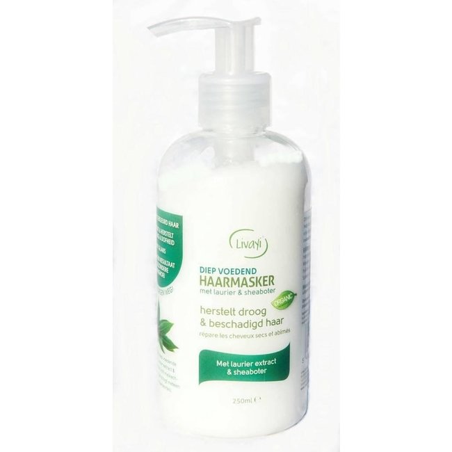 Livayi Laurier & Shea Haarmasker 250ml / Droog & Beschadigd Haar