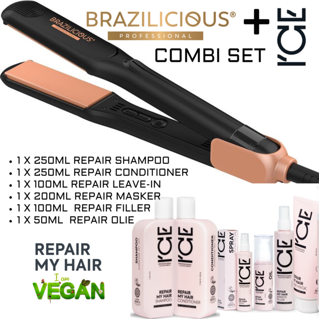 BRAZILICIOUS Titanium & Gold 48K Therapy 250 º + 6 Producten Repair My Hair