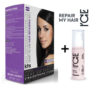 KHS Smoothing Straight System Kit  + ICE 50ml Repair Serum