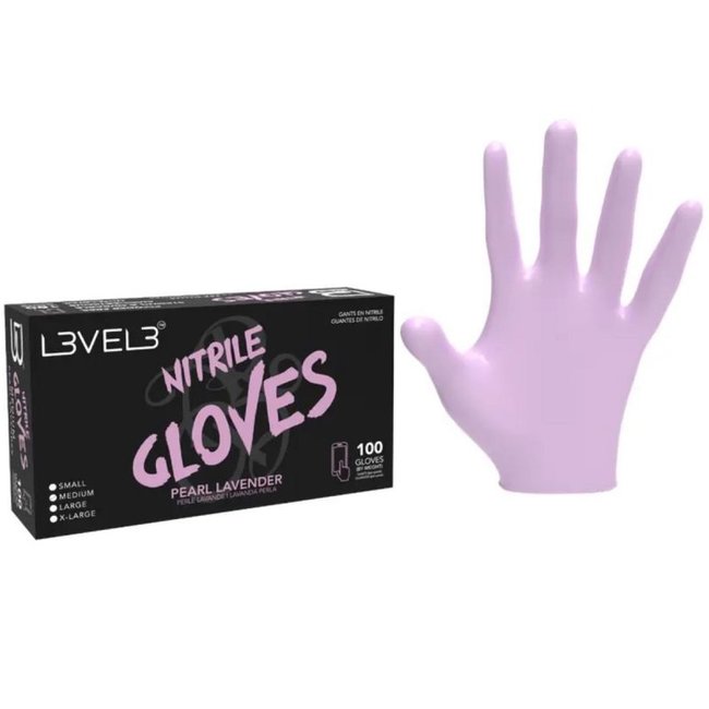 L3VEL3 Nitrile Gloves 100pcs - PEARL LAVENDER - (4 Sizes)
