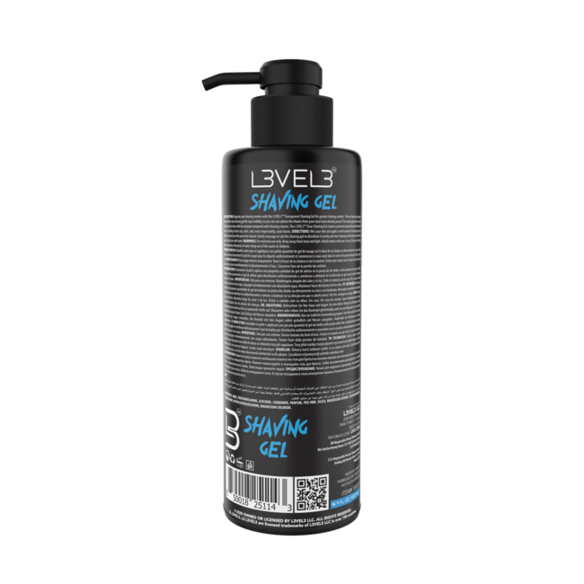 L3VEL3 Gel à raser transparent Aqua, 500 ml