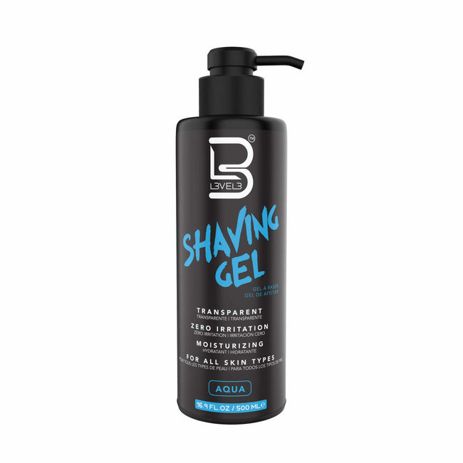 L3VEL3 Transparent Shaving Gel Aqua, 500ml