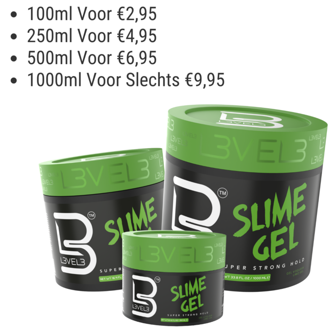 L3VEL3 Slime Gel (Kies Uw Maat)