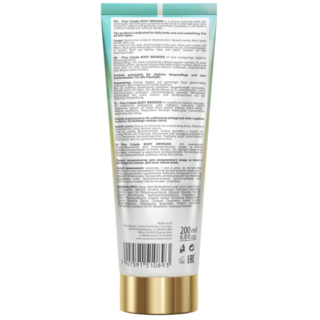 SANTA MONICA Pina Colada Body Bronzer, 200ml