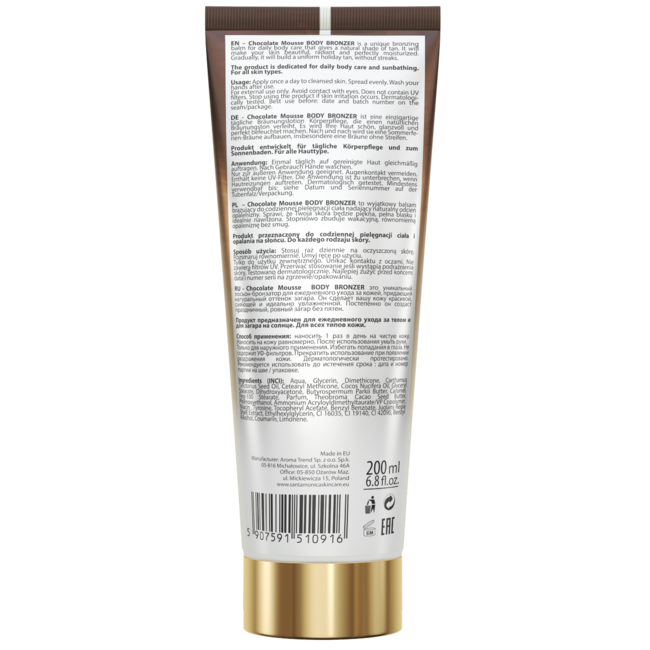 SANTA MONICA Chocolate Mousse Body Bronzer, 200ml